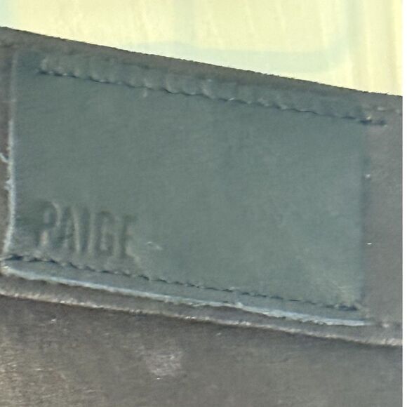 Paige Cindy Coated High Rise Straight Jeans Brown Size 31 Chic Night Out - Picture 8 of 12